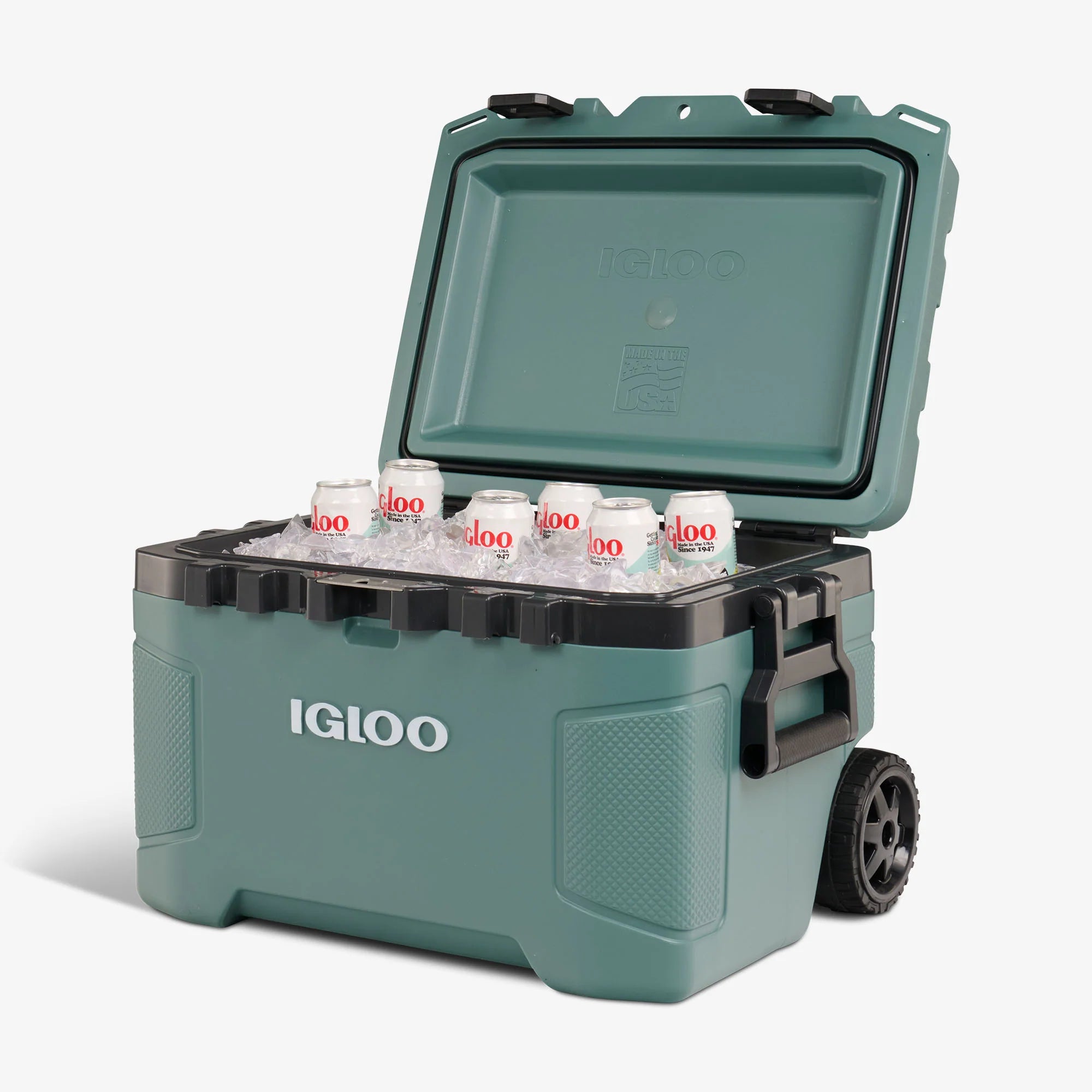 Igloo Large Cooler Insulated Cooler Outdoor Cooler Trailmate® 52 Qt Roller Cooler - Image 20