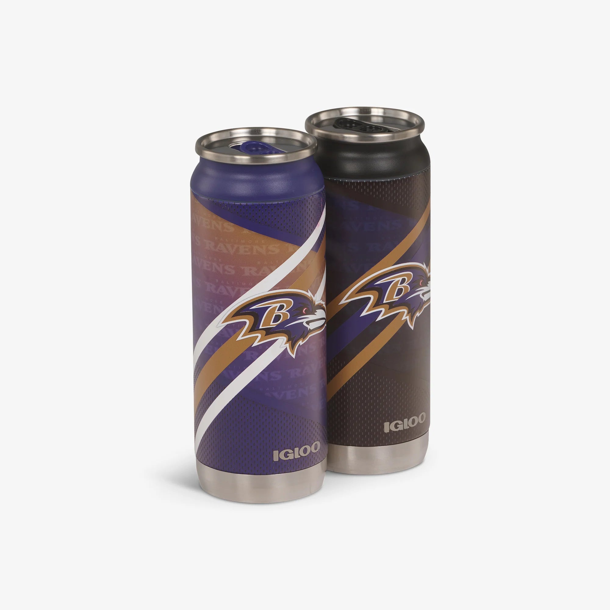 Igloo Insulated Cooler Durable Cooler Baltimore Ravens Home & Away 16 Oz Can 2-Pack - Image 4