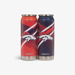 Igloo Insulated Cooler Durable Cooler Denver Broncos Home & Away 16 Oz Can 2-Pack