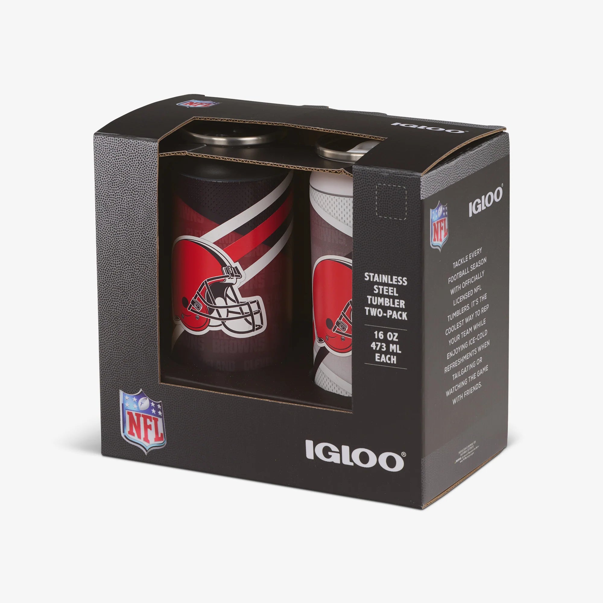 Igloo Insulated Cooler Durable Cooler Cleveland Browns Home & Away 16 Oz Can 2-Pack - Image 5