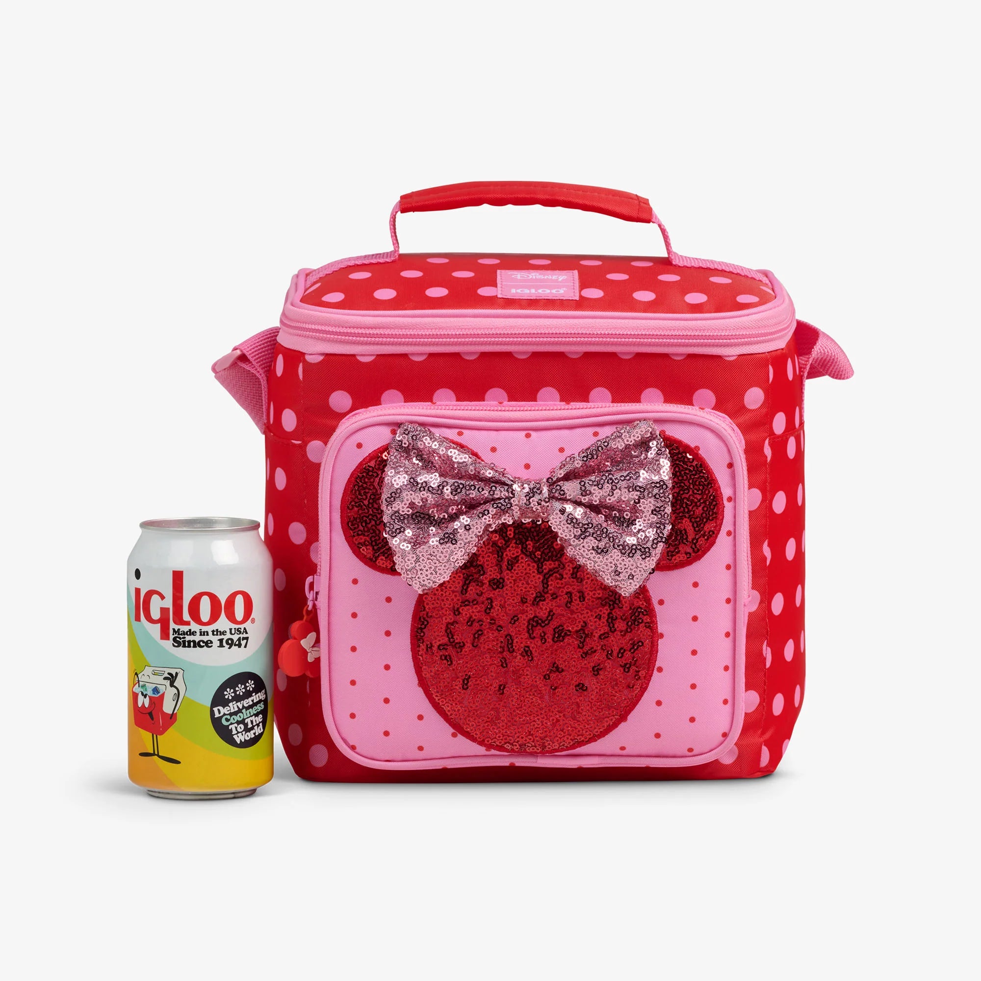 Igloo Portable Cooler Collectible Gift for Fans Cooler Disney Minnie Mouse Polka Dots Square Lunch Cooler Bag - Image 7
