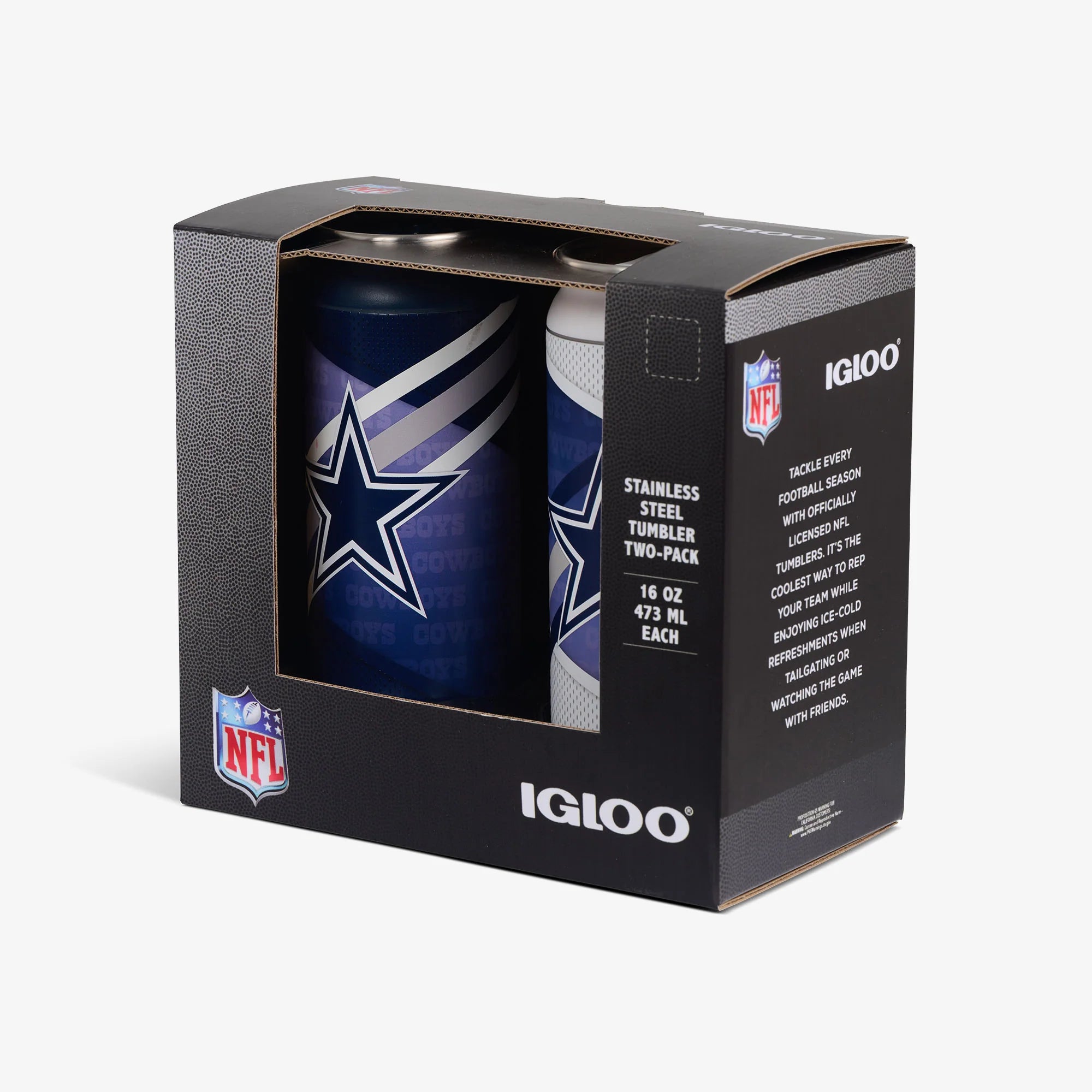 Igloo Insulated Cooler Durable Cooler Dallas Cowboys Home & Away 16 Oz Can 2-Pack - Image 5