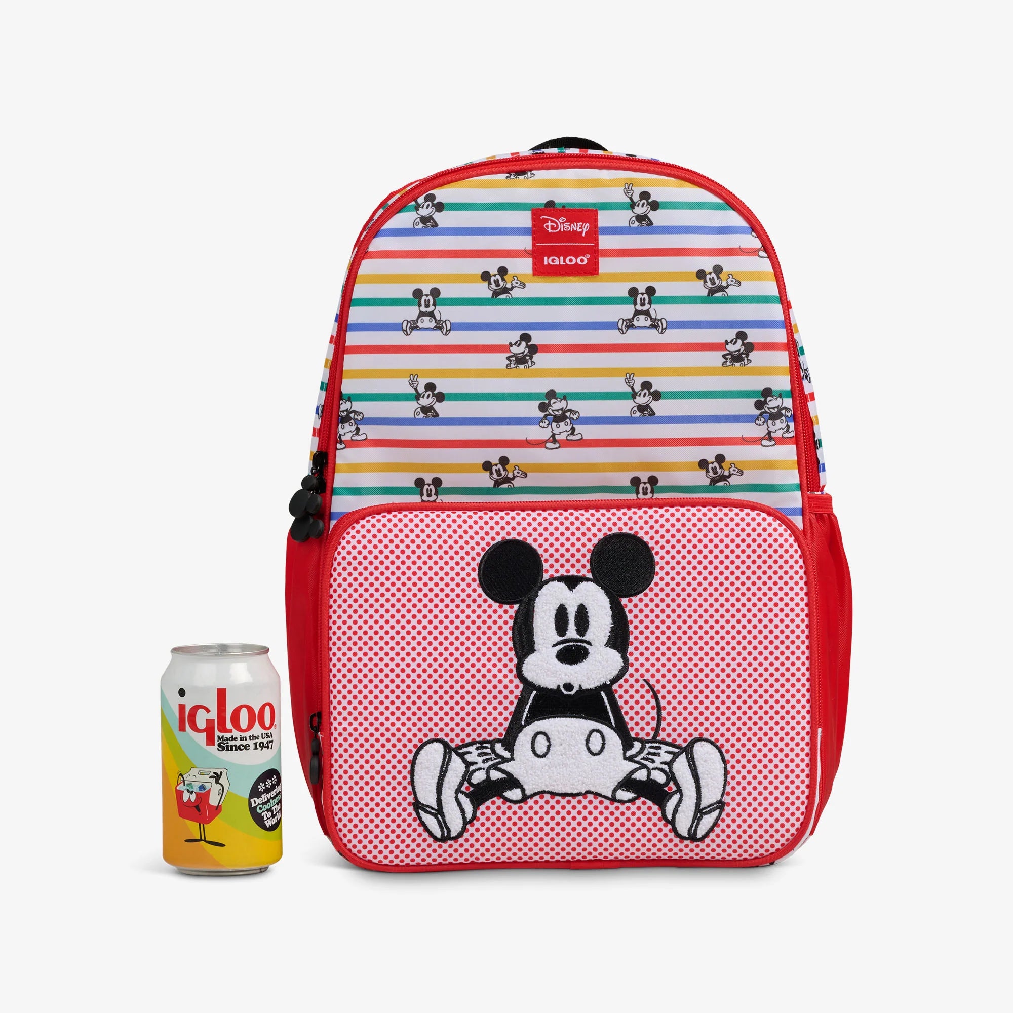 Igloo Insulated Cooler Collectible Gift for Fans Cooler Disney Mickey Mouse Stripe 24-Can Backpack - Image 7