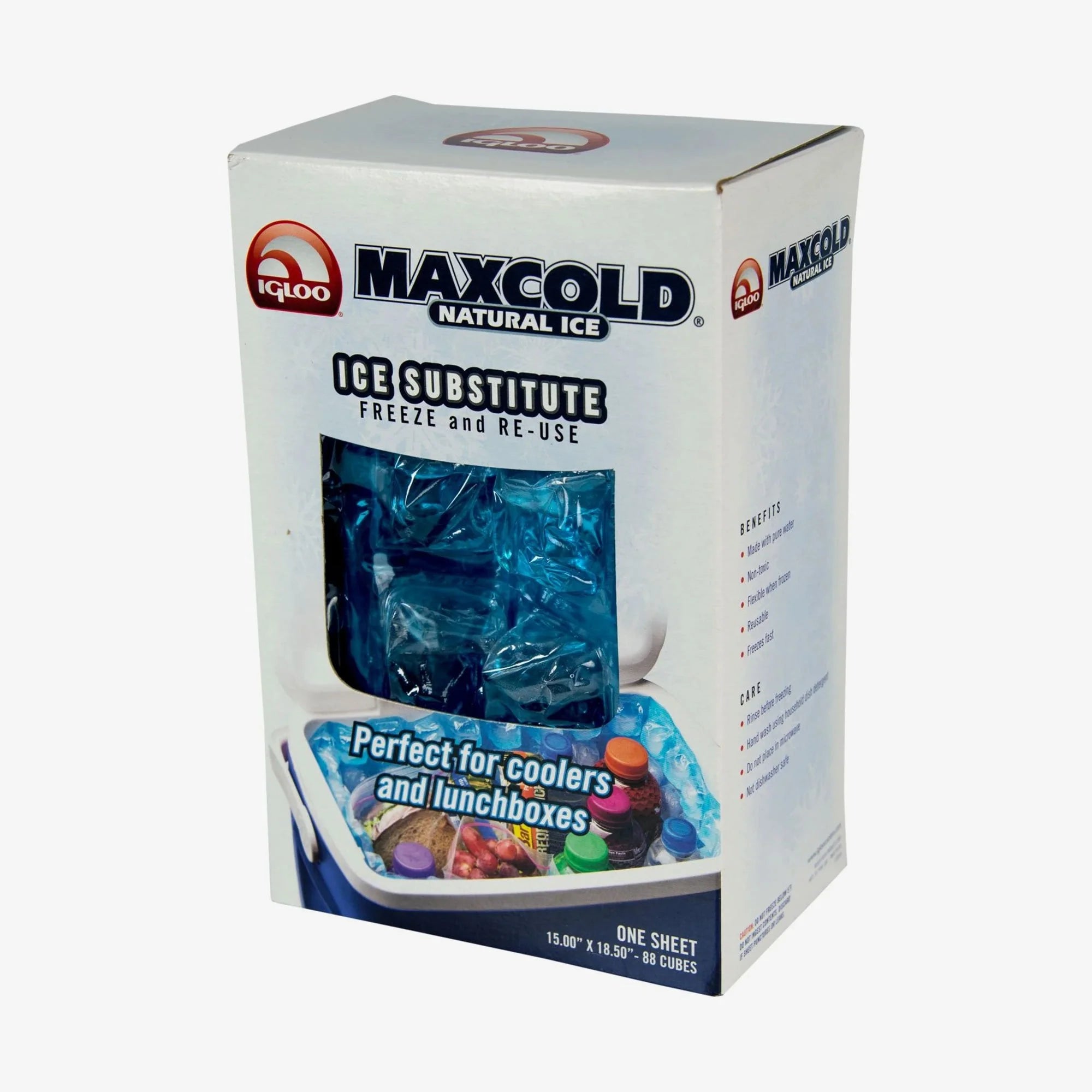 Igloo Insulated Cooler Durable Cooler Maxcold Natural Ice Sheet 88 Cube