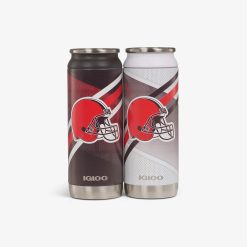 Igloo Insulated Cooler Durable Cooler Cleveland Browns Home & Away 16 Oz Can 2-Pack