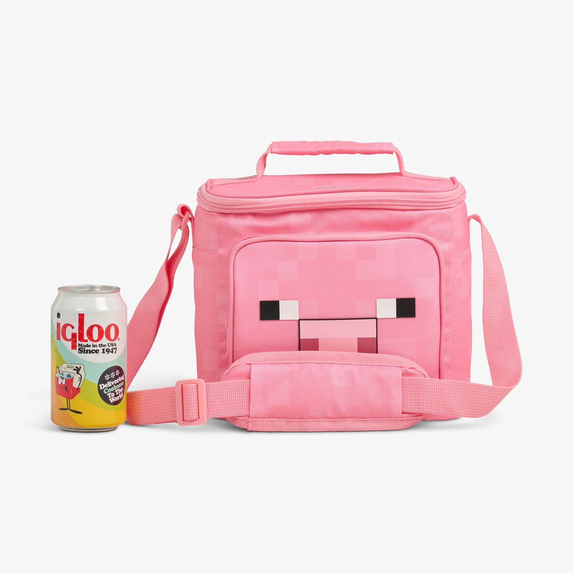 Igloo Portable Cooler Durable Cooler Minecraft Pig Square Lunch Cooler Bag - Image 5