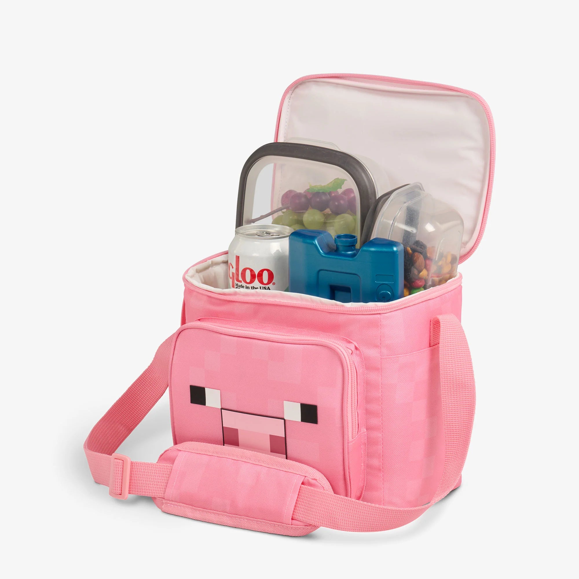 Igloo Portable Cooler Durable Cooler Minecraft Pig Square Lunch Cooler Bag - Image 4