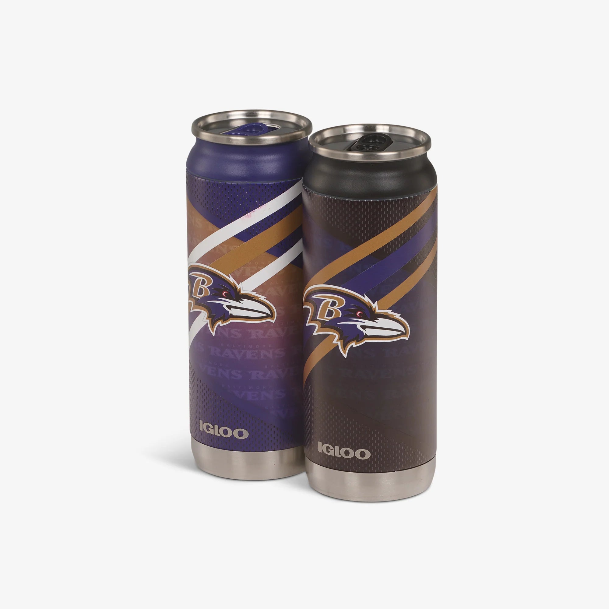 Igloo Insulated Cooler Durable Cooler Baltimore Ravens Home & Away 16 Oz Can 2-Pack - Image 2
