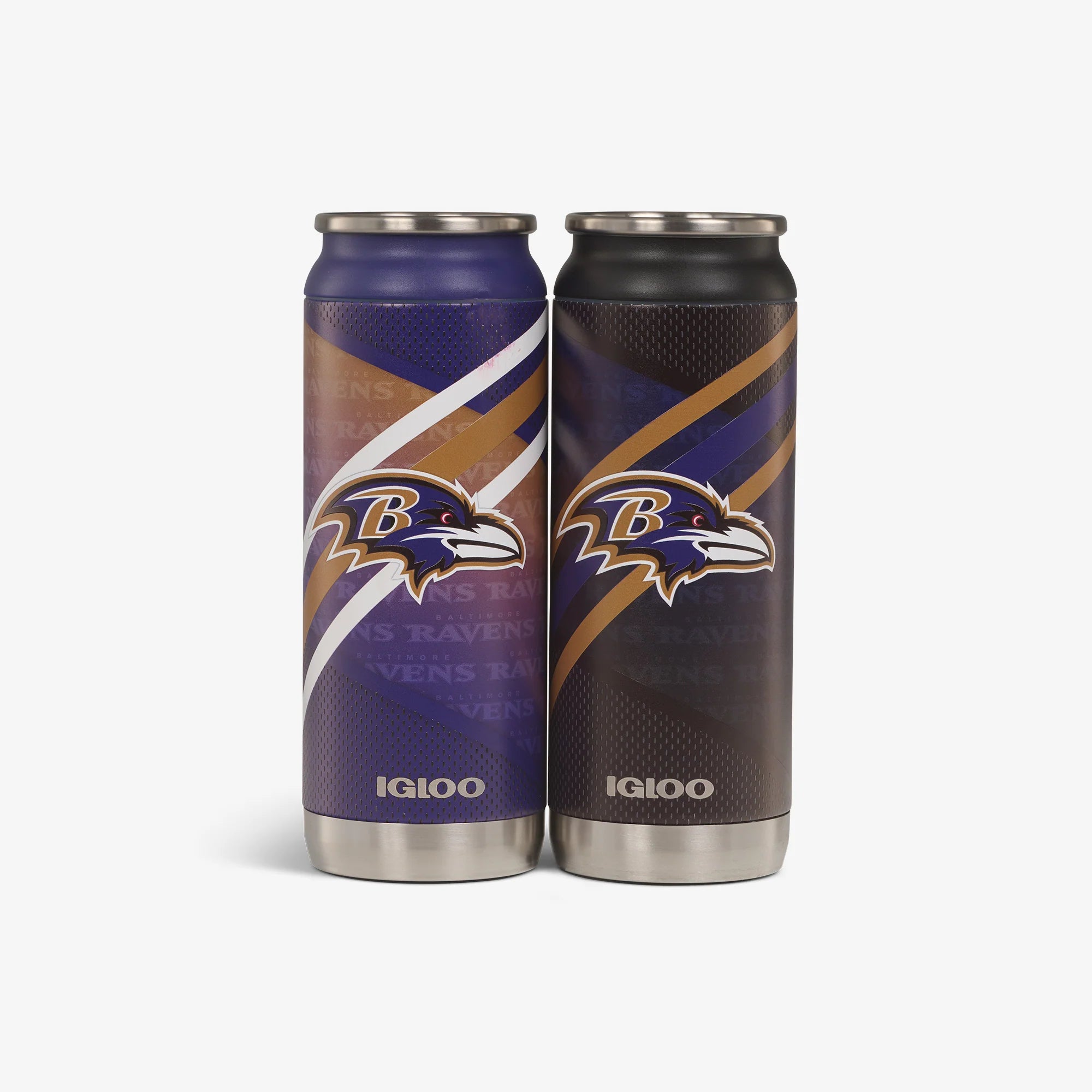 Igloo Insulated Cooler Durable Cooler Baltimore Ravens Home & Away 16 Oz Can 2-Pack