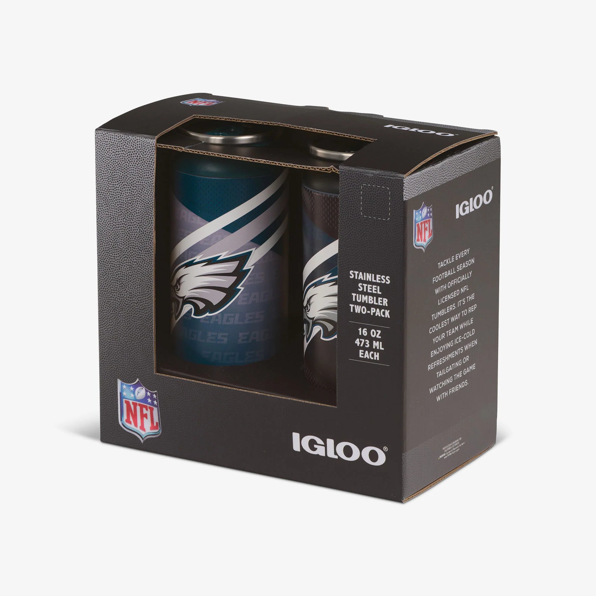 Igloo Insulated Cooler Durable Cooler Philadelphia Eagles Home & Away 16 Oz Can 2-Pack - Image 5