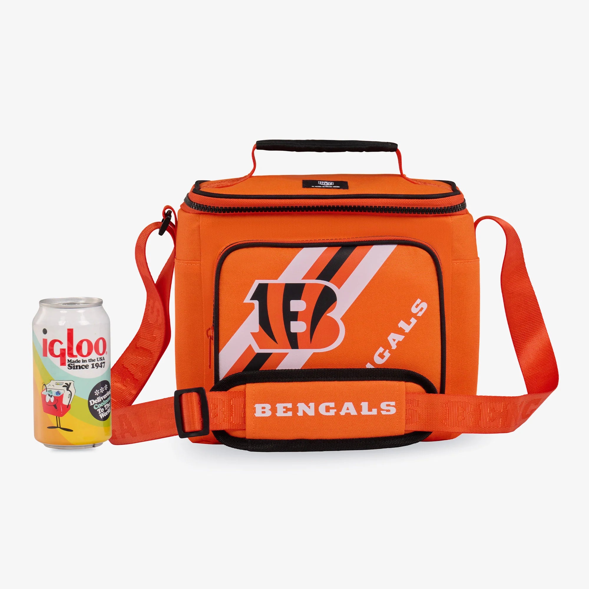 Igloo Portable Cooler Durable Cooler Cincinnati Bengals Square Lunch Cooler Bag - Image 5