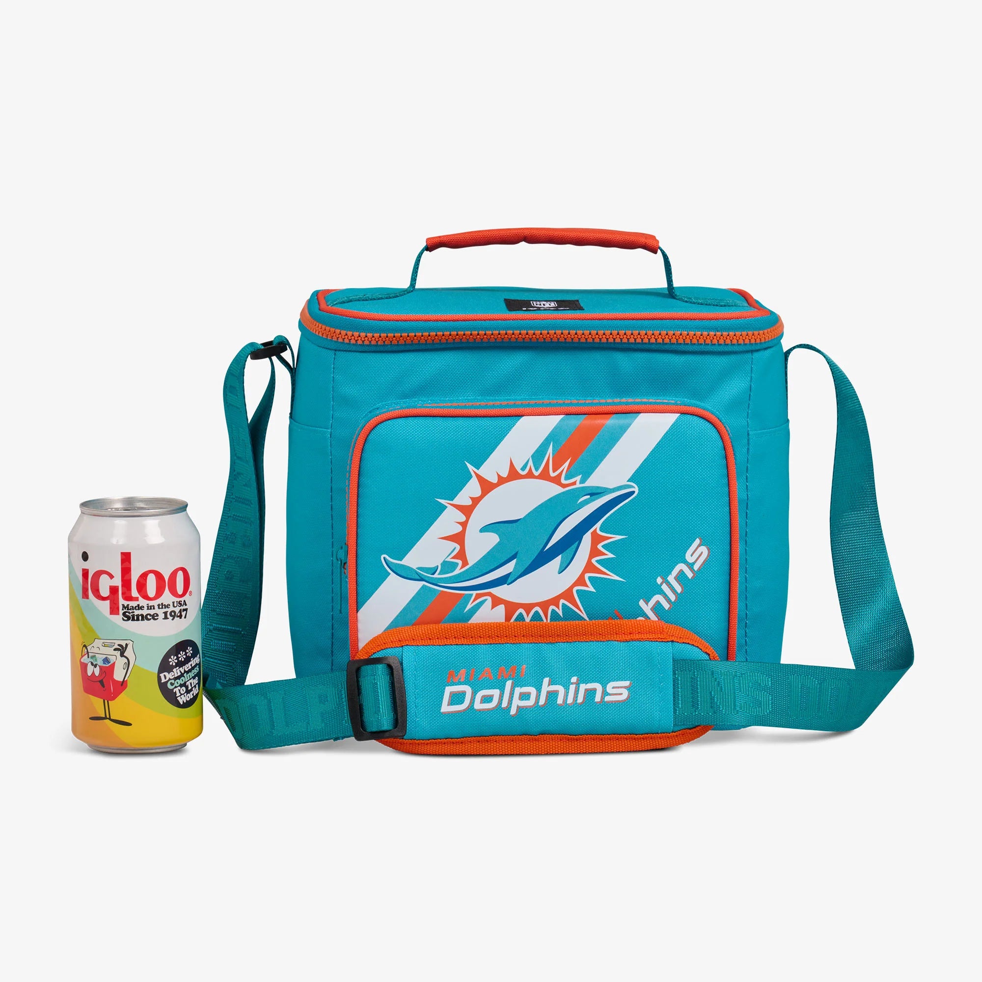 Igloo Portable Cooler Durable Cooler Miami Dolphins Square Lunch Cooler Bag - Image 5