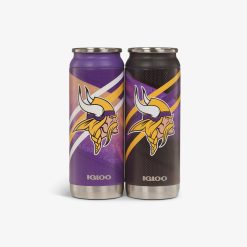 Igloo Insulated Cooler Durable Cooler Minnesota Vikings Home & Away 16 Oz Can 2-Pack