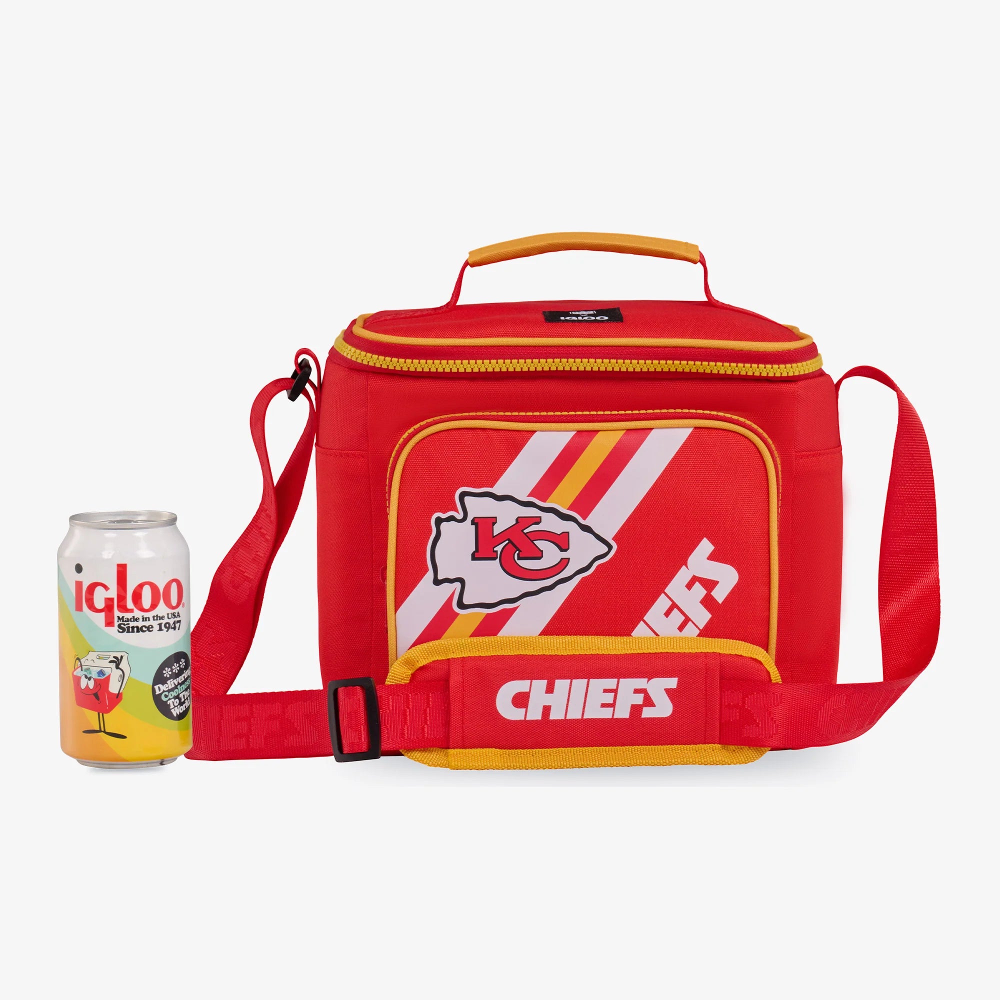 Igloo Portable Cooler Durable Cooler Kansas City Chiefs Square Lunch Cooler Bag - Image 5