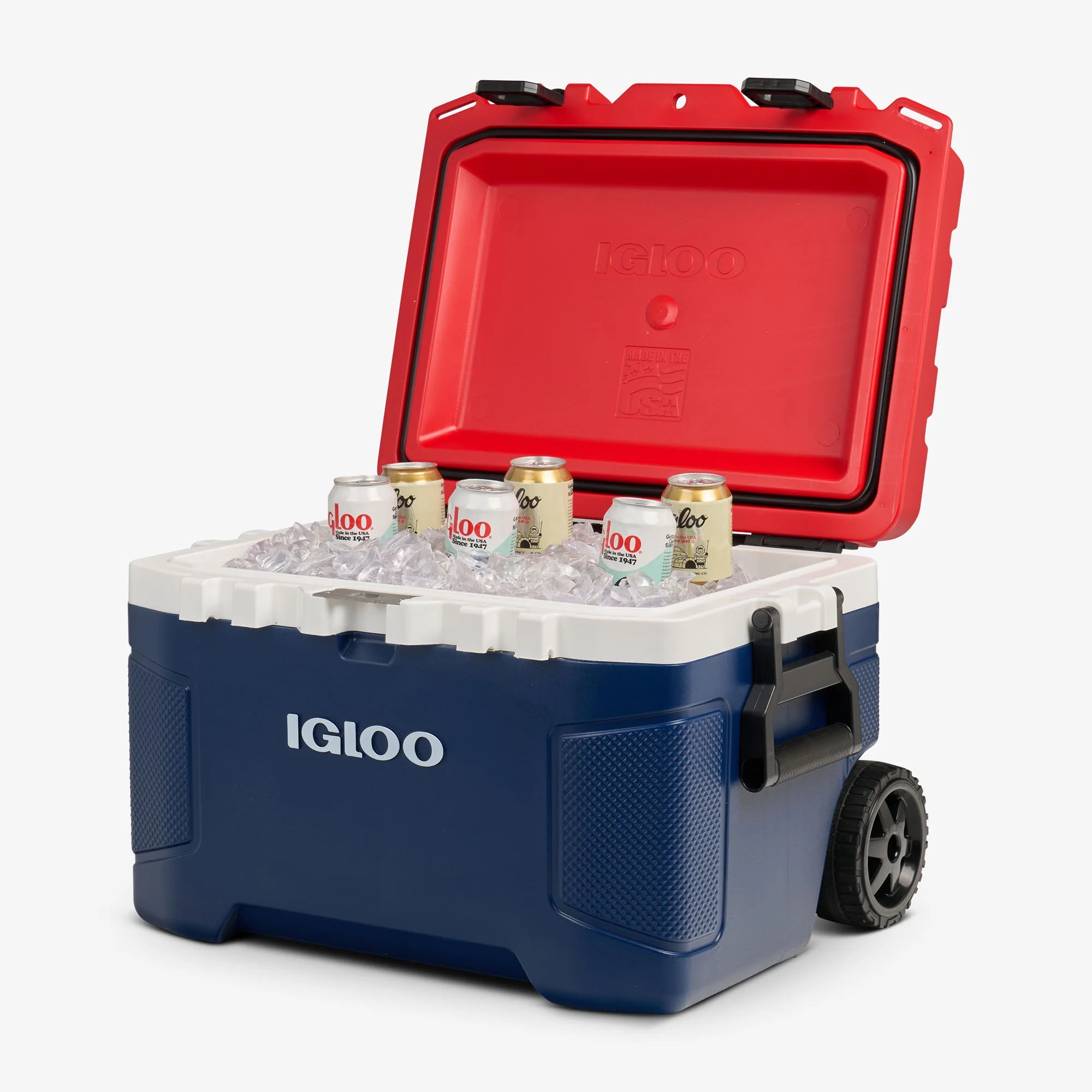 Igloo Large Cooler Insulated Cooler Outdoor Cooler Trailmate® 52 Qt Roller Cooler - Image 4
