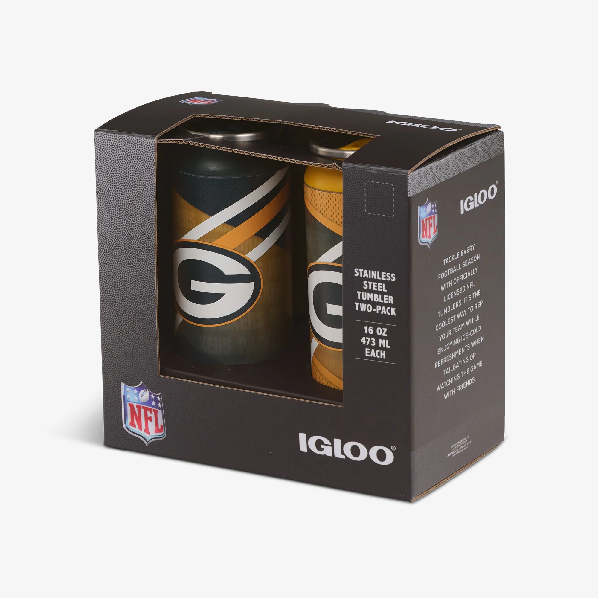 Igloo Insulated Cooler Durable Cooler Green Bay Packers Home & Away 16 Oz Can 2-Pack - Image 5